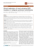 Báo cáo khoa học: "Clinical implications of novel activating EGFR mutations in malignant peritoneal mesothelioma"