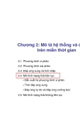 Chương 2: Mô tả hệ thống và đáp ứng trên miền thời gian