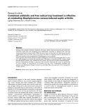 Báo cáo y học: "Combined antibiotic and free radical trap treatment is effective at combating Staphylococcus-aureus-induced septic arthritis"