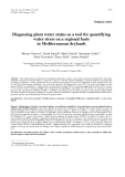 Báo cáo lâm nghiệp: "Diagnosing plant water status as a tool for quantifying water stress on a regional basis in Mediterranean drylands"