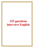 125 questions interview English