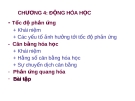 CHƯƠNG 4: ĐỘNG HÓA HỌC