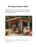 Đa dạng trang trí patio 