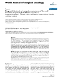 Báo cáo khoa học: "Prognostic factors in primary adenocarcinoma of the small intestine: 13-year single institution experience"