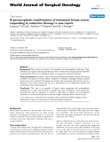 Báo cáo khoa học: "A paraneoplastic manifestation of metastatic breast cancer responding to endocrine therapy: a case report"