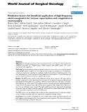 Báo cáo khoa học: "Predictive factors for beneficial application of high-frequency electromagnetics for tumour vaporization and coagulation in neurosurgery"