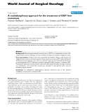 Báo cáo khoa học: "A multidisciplinary approach for the treatment of GIST liver metastasis"