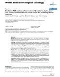 Báo cáo khoa học: "Real time PCR analyses of expression of E-cadherin, alpha-, beta- and gamma-catenin in human breast cancer for predicting clinical outcome"