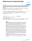 Báo cáo khoa học: "Intraoperative frozen section assessment of sentinel lymph nodes in the operative management of women with symptomatic breast cancer"