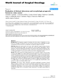 Báo cáo khoa học: "Evaluation of clinical, laboratory and morphologic prognostic factors in colon cancer"