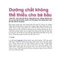 Dưỡng chất không thể thiếu cho bà bầu 