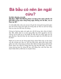 Bà bầu có nên ăn ngải cứu? 