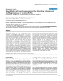 Báo cáo y học: "Quantitative ultrasonic assessment for detecting microscopic cartilage damage in osteoarthritis"