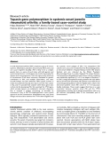 Báo cáo y học: "Tapasin gene polymorphism in systemic onset juvenile rheumatoid arthritis: a family-based case–control study"