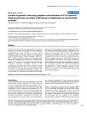 Báo cáo y học: Levels of gastrin-releasing peptide and substance P in synovial fluid and serum correlate with levels of cytokines in rheumatoid arthriti