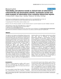 Báo cáo y học: "Tolerability and adverse events in clinical trials of celecoxib in osteoarthritis and rheumatoid arthritis: systematic review and meta-analysis of information from company clinical trial report"