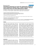 Báo cáo y học: "Quantitative ultrasound can assess the regeneration process of tissue-engineered cartilage using a complex between adherent bone marrow cells and a three-dimensional scaffold"