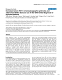 Báo cáo y học: "ncreased serum HO-1 in hemophagocytic syndrome and adult-onset Still's disease: use in the differential diagnosis of hyperferritinemia"