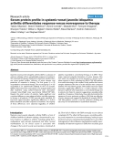 Báo cáo y học: "Serum protein profile in systemic-onset juvenile idiopathic arthritis differentiates response versus nonresponse to therapy"