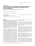 Báo cáo y học: "α Tumor necrosis factor-α blockade in ankylosing spondylitis: a potent but expensive anti-inflammatory treatment or true disease modification"