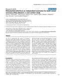 Báo cáo y học: "Rheumatoid arthritis is an independent risk factor for multi-vessel coronary artery disease: a case control study"