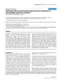 Báo cáo y học: "Heterogeneity of psychophysiological stress responses in fibromyalgia syndrome patients"