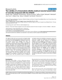 Báo cáo y học: "The validity of a rheumatoid arthritis medical records-based index of severity compared with the DAS28"