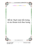 Đề tài: Hạch toán tiền lương và các khoản trích theo lương