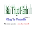 Bài tập thực hành quản trị sản xuất công ty Vinamilk - sản phẩm sữa chua vinamilk