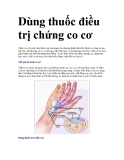 Dùng thuốc điều trị chứng co cơ 