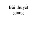 Bài thuyết giảng 