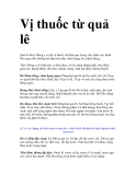 Vị thuốc từ quả lê 