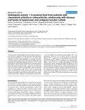 Báo cáo y học: "Osteogenic protein 1 in synovial fluid from patients with rheumatoid arthritis or osteoarthritis: relationship with disease and levels of hyaluronan and antigenic keratan sulfate"