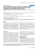 Báo cáo y học: "Lack of association between mannose-binding lectin gene polymorphisms and juvenile idiopathic arthritis in a Han population from the Hubei province of China"