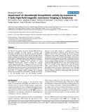 Báo cáo y học: " Impairment of chondrocyte biosynthetic activity by exposure to 3-tesla high-field magnetic resonance imaging is temporar"