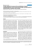 Báo cáo y học: "A novel approach to measure the contribution of matrix metalloproteinase in the overall net proteolytic activity present in synovial fluids of patients with arthritis"