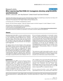 Báo cáo y học: "Mice expressing HLA-DQ6α8β transgenes develop polychondritis spontaneously"