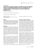 Báo cáo y học: "Is there an association between anti-TNF monoclonal antibody therapy in rheumatoid arthritis and risk of malignancy and serious infection"