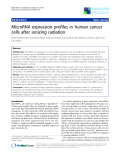 Báo cáo khoa học: "MicroRNA expression profiles in human cancer cells after ionizing radiation"