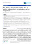 Báo cáo khoa học: "The effect of bioequivalent radiation dose on survival of patients with limited-stage small-cell lung cancer"