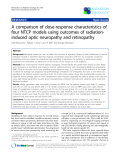 Báo cáo khoa học: "A comparison of dose-response characteristics of four NTCP models using outcomes of radiationinduced optic neuropathy and retinopathy"