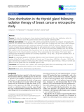 Báo cáo khoa học: "Dose distribution in the thyroid gland following radiation therapy of breast cancer-a retrospective study"