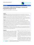 Báo cáo khoa học: "Concurrent radiochemotherapy in advanced hypopharyngeal cancer"