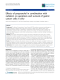 Báo cáo khoa học: "Effects of propranolol in combination with radiation on apoptosis and survival of gastric cancer cells in vitro"