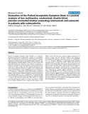 Báo cáo y học: ":Evaluation of the Patient Acceptable Symptom State in a pooled analysis of two multicentre, randomised, double-blind, placebo-controlled studies evaluating lumiracoxib and celecoxib in patients with osteoarthritis"