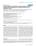 Báo cáo y học: "A critical appraisal of guidelines for the management of knee osteoarthritis using Appraisal of Guidelines Research and Evaluation criteria"