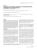 Báo cáo y học: "Diagnosis of periarticular osteoporosis in rheumatoid arthritis using digital X-ray radiogrammetry"