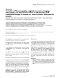 Báo cáo y học: "Correction: Ultrasonography, magnetic resonance imaging, radiography, and clinical assessment of inflammatory and destructive changes in fingers and toes of patients with psoriatic arthritis"