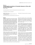 Báo cáo y học: "Comparing the prevalence of rheumatic diseases in China with the rest of the world"