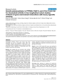 Báo cáo y học: "Genetic polymorphisms in PTPN22, PADI-4, and CTLA-4 and risk for rheumatoid arthritis in two longitudinal cohort studies: evidence of gene-environment interactions with heavy cigarette smoking"